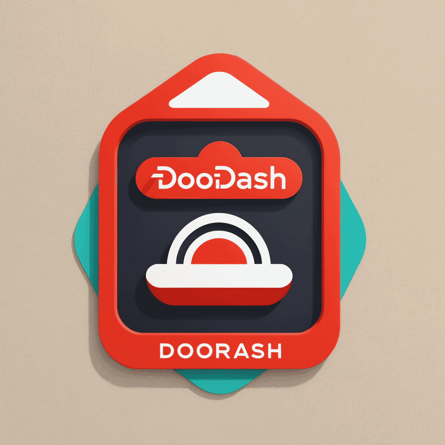 DoorDash Jobs logo featuring a stylized door and dash symbol with vibrant colors